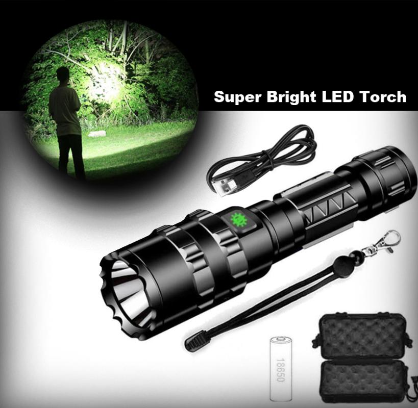 

L2 Super Bright LED Torch USB Rechargeable Hiking camping lights Outdoor emergency
