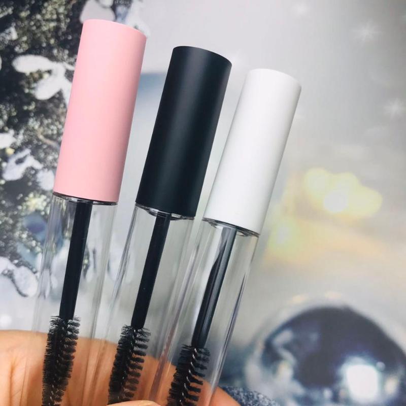 

New 10ml Empty mascara tube Clear revitalash Eyelash Bottle Frosted White,Pink lid Cosmetic packing container free shipping