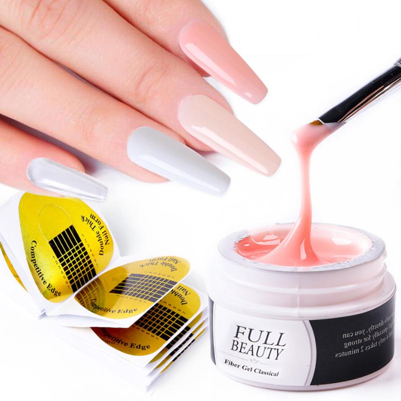 

15ml Acrylic Nail Extension Quick Building Nail Forms Gel Clear Pink Builder Gel Repair Broken Varnish Manicure TR1623, 03