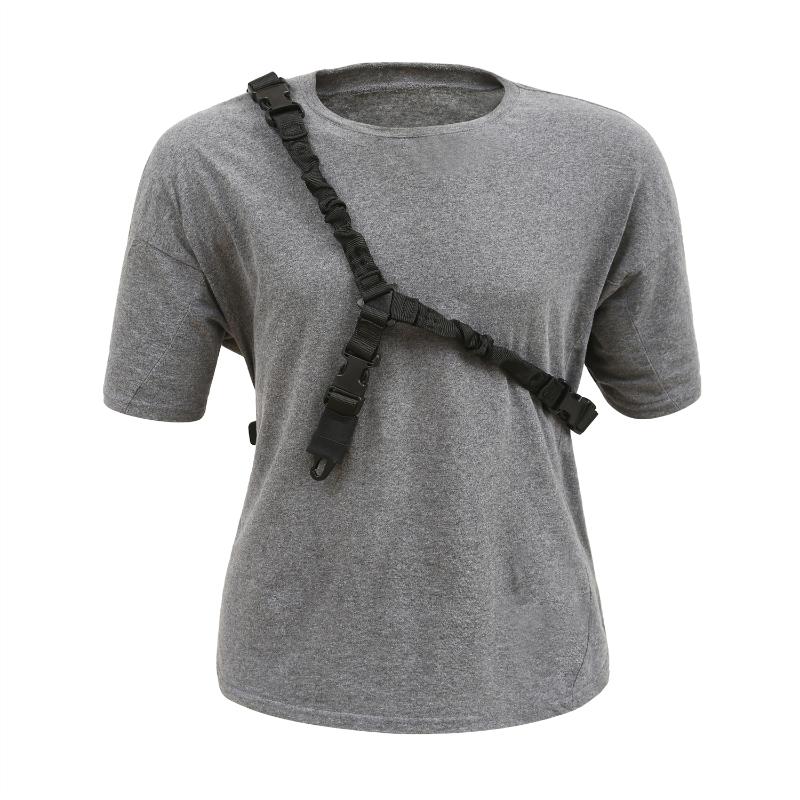 

2020 new American single point tactical harness Adjustable multifunctional waterproof tactical strap Nylon material, Black