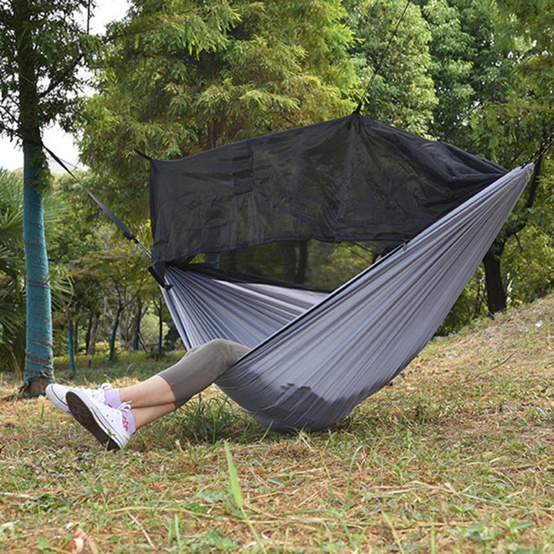 

Camping Hammock Tent with Mosquito Mesh Net Lightweight Portable Hammock for Backpacking Camping Traveling Backyard