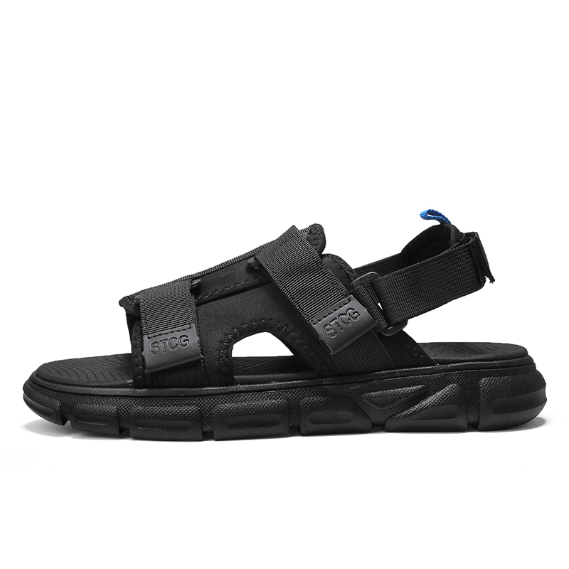 

sandale roman 2020 sandalen sandalias heren sandel classic transpirables trekking beach sandalsslippers sandal flat homme big, Black