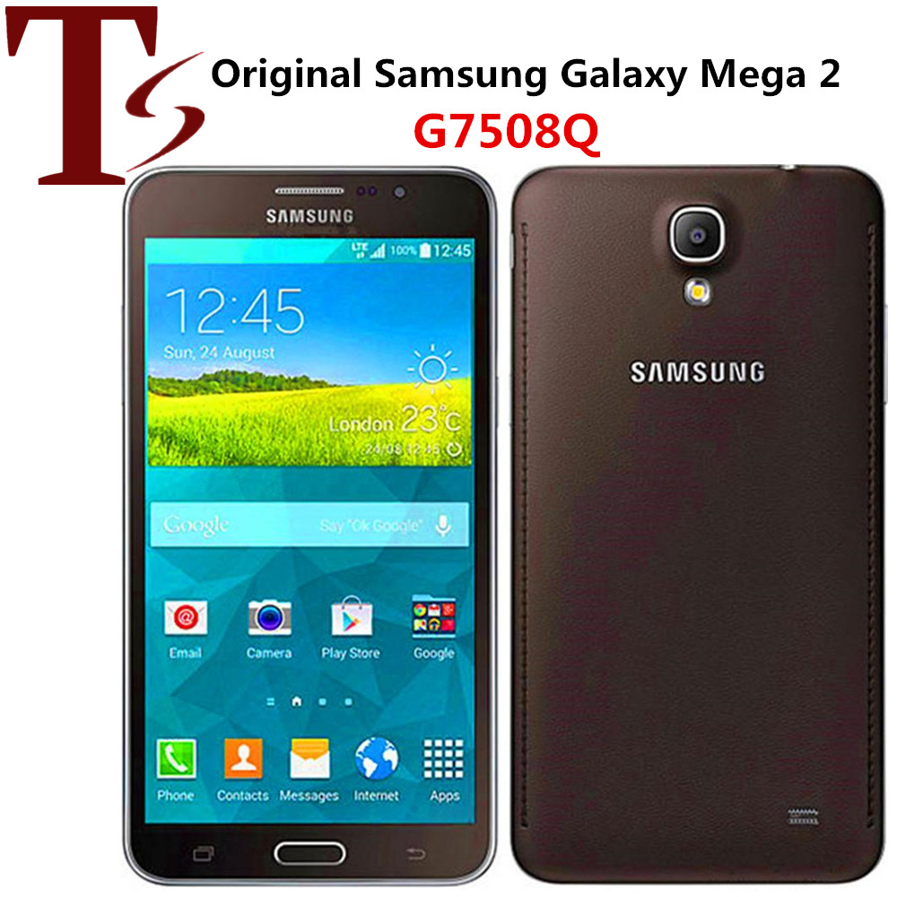 

Refurbished Original Samsung Galaxy Mega2 G7508Q 2GB Ram 16GB Rom QuadCore Dual Sim 4G LTE 13MP 6inch Android Sealed Box, Black