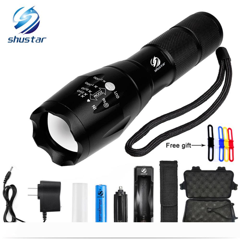 

T6 4000Lumens 5 model High Power LED Torches Zoomable Tactical LED Flashlights torch light for 3xAAA or 1x18650 battery