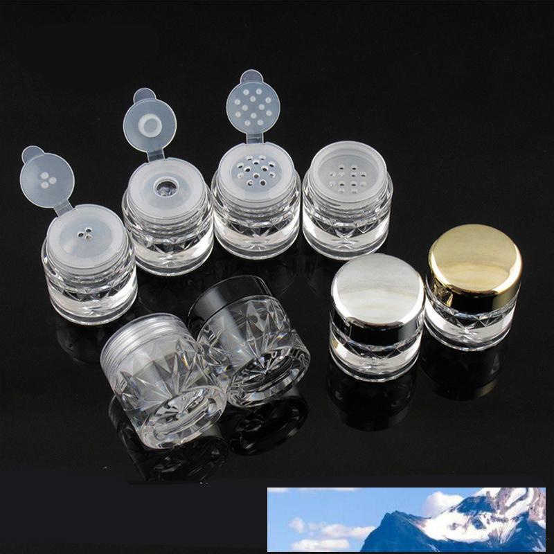 

5G Mini Diamond Shape Loose Powder Bottle Empty Case Travel Cosmetic Glitter Eye Shadow Box Pots Bottles with Sifter and Lids Factory price expert design Quality