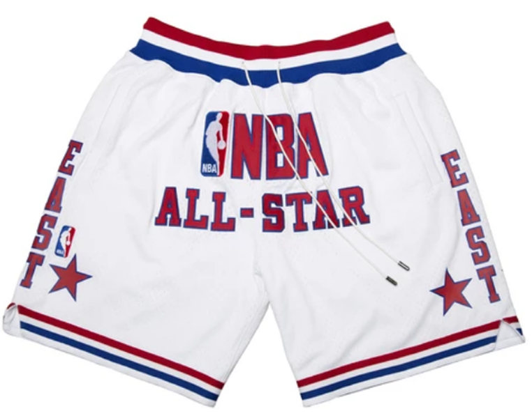 

MEN 1988 All-Star East Shorts White JUST DON Pocket pants By Mitchell Ness S-2XL, Black