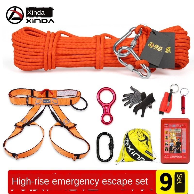 

Xinda high-rise fire retarder life safety escape rope safety rope fire escape survival kit