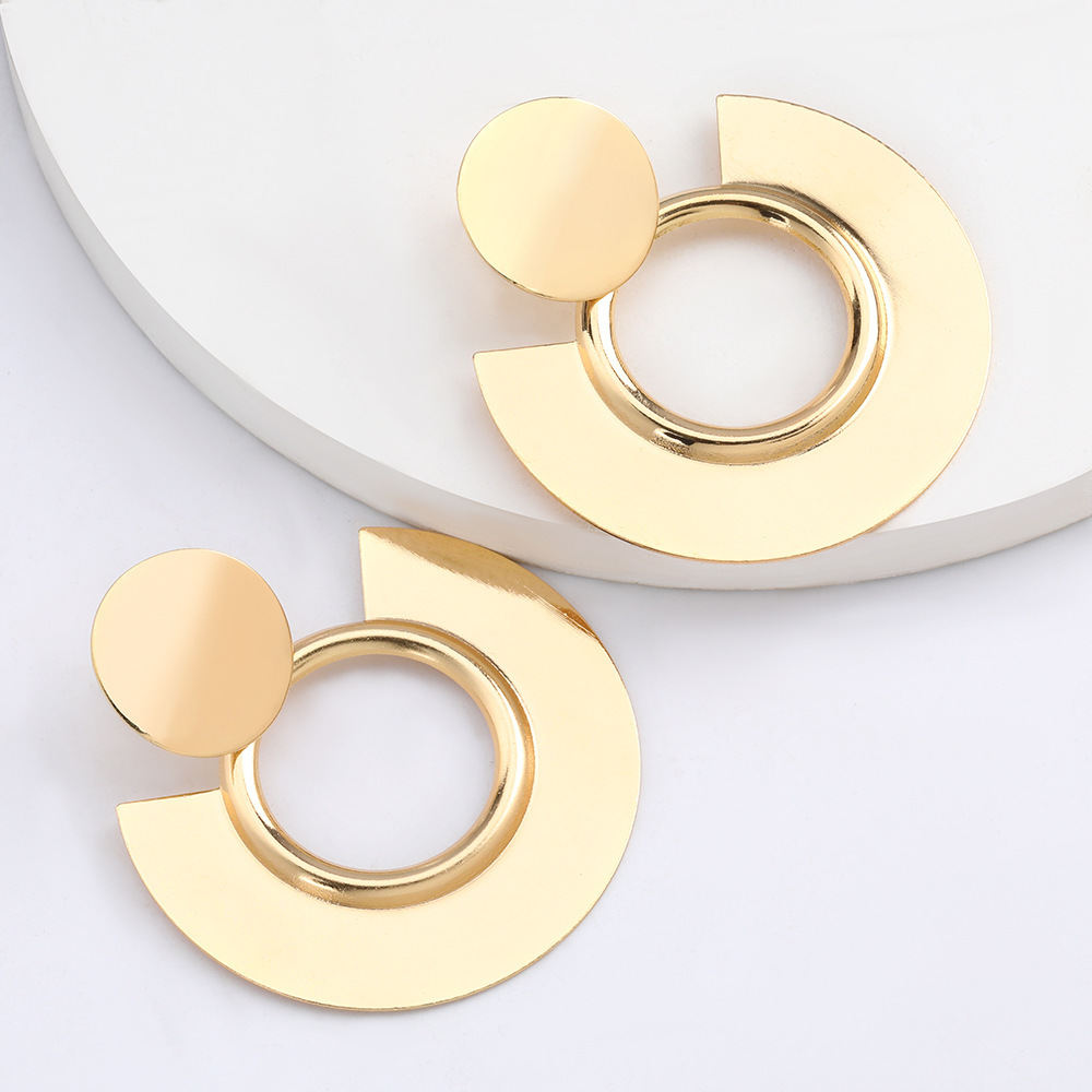 

earrings new personalized geometric round earrings female temperament earrings