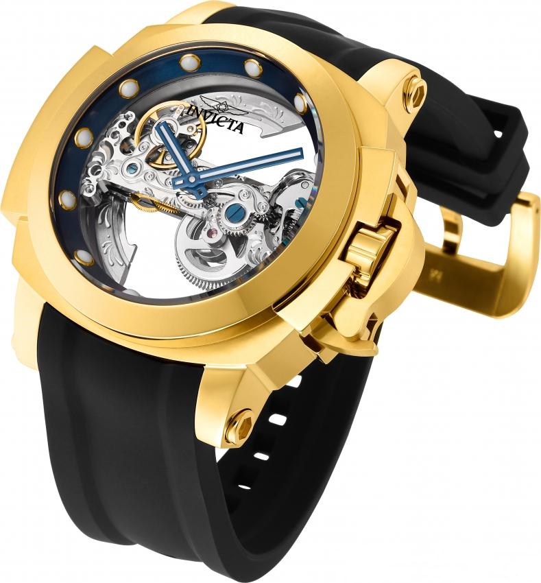 

Hot Men's Watch Royal Oak Sports Hollow INVICTA Mechanical Watch PU Strap Waterproof Shockproof Free Shipping