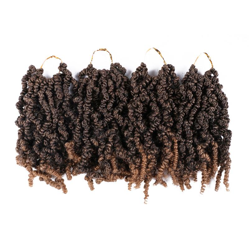 

Shanghair Pre-twisted Spring Twist Hair 10 inch Passion Twists Crochet Braids 70g/pc Short Curly Bomb Twist Braiding Hair for Women, T30