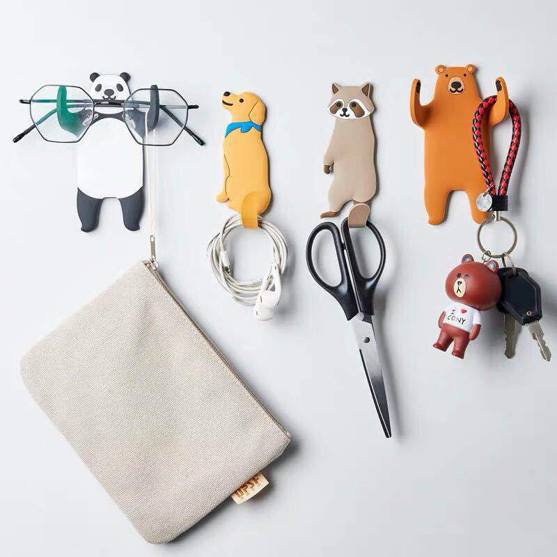 

Lovely Animal Multi-Purpose Hooks Fridge Kitchen Hook home decoration accessories key holder wall can Washed holder wall hook