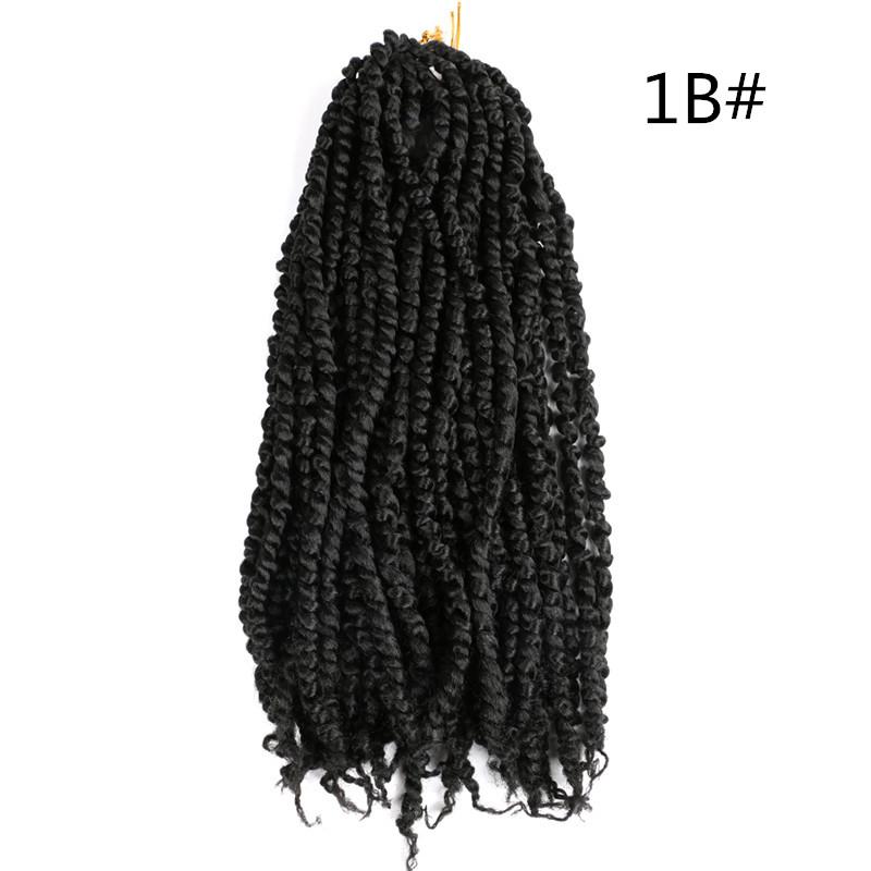 

Shanghair Pre-twisted Passion Twist Crochet Hair 18 inch 80g/pc Bohemian Synthetic Twist Hair Woman Crochet Braids, 1b-bug