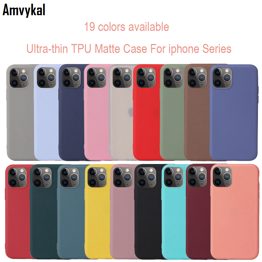 

19 candy color phone cases for iphone 12 pro Max matte soft silicone tpu back cover iphone12 12pro 12Mini, Matcha