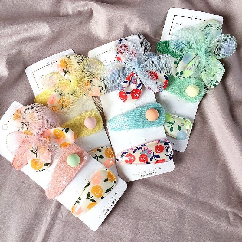 

Korea Style Girl Hair Pins Simple Cute Bow Princess Floral Flower BB Clip Hair Clips for Children Fashion Accessories
