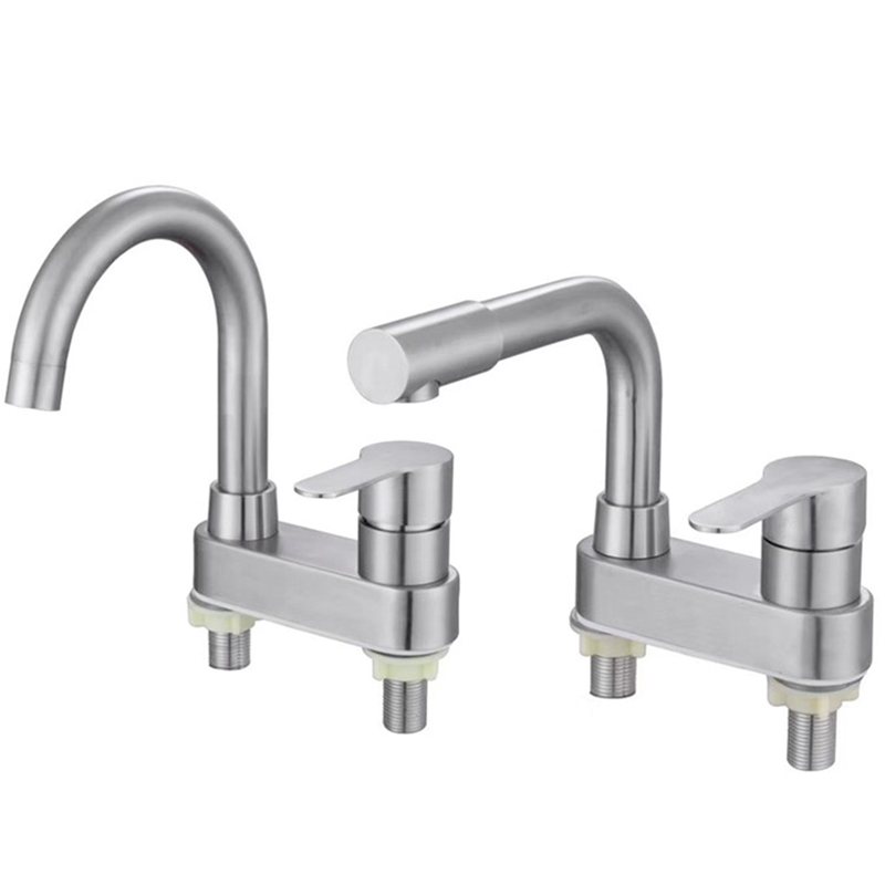 

New 304 stainless steel Brushed bath Basin Faucet Sink Mixer Taps Vanity Hot and Cold Water mixer Bathroom Faucets