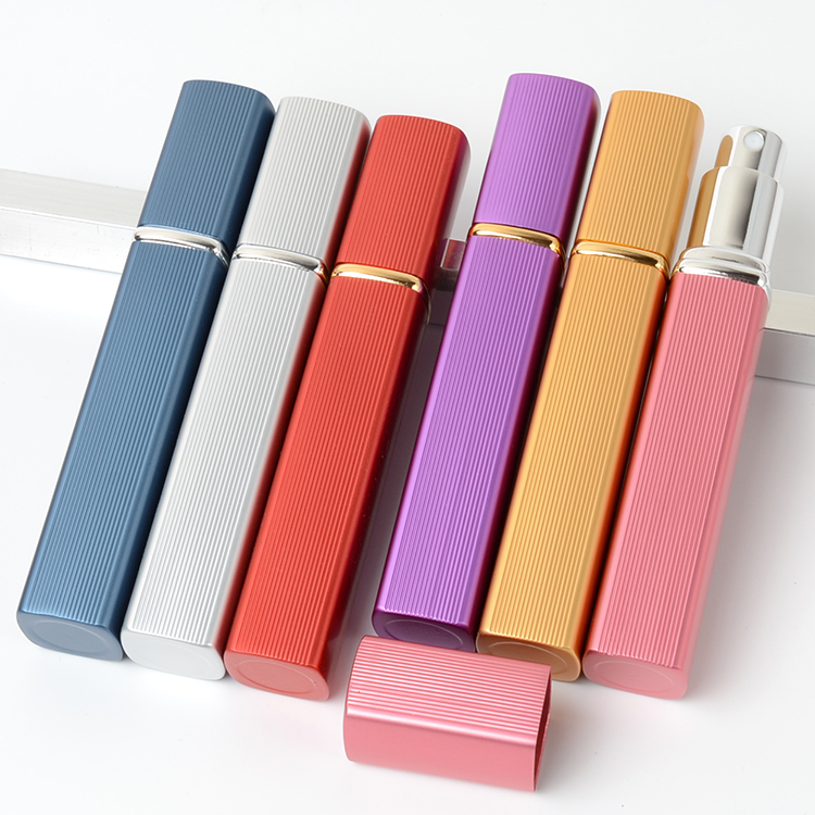 

1PC Top Quality 12ml Refillable Perfume Glass Bottle Traveler Aluminum Spray Atomizer Travel Perfume Spray Bottle