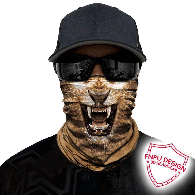 

3D Cosplay Face Mask Seamless Bandana Wolf Tiger Dog UV Headwear 3D Animal Bandanas Scarf Neck Gaiter Headband Hiking Neck Scarf, Pl180191