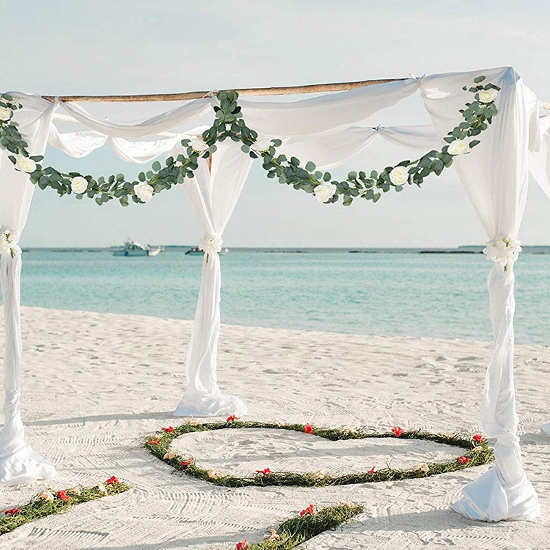 

Eucalyptus Garland Eucalyptus Artificial Vine Flowers Silk Greenery Garland for Centerpiece Wedding Arch Backdrop Wal, Photo color