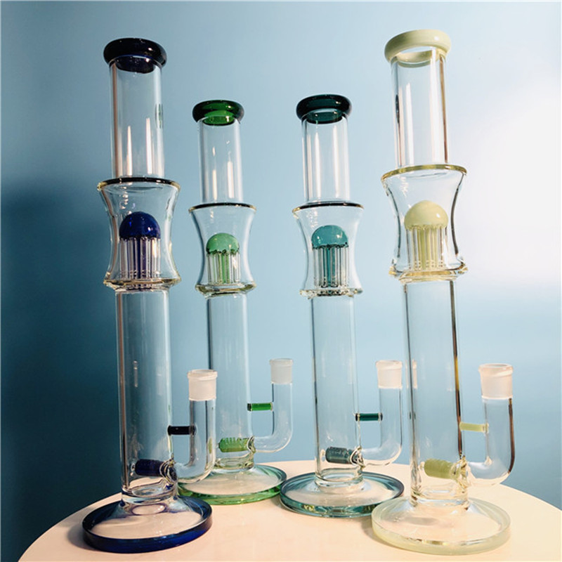 

Glass hookah with tree perc 18 inches high 19 mm connector size (GB-461)