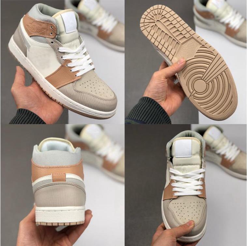 

New Arrival Milan 1 Mid luxury D Basketball Shoes 1s Light Khaki Grey White Mens Bred Toe Chicago Trainers Designer Sports Sneakers 36-47, Black