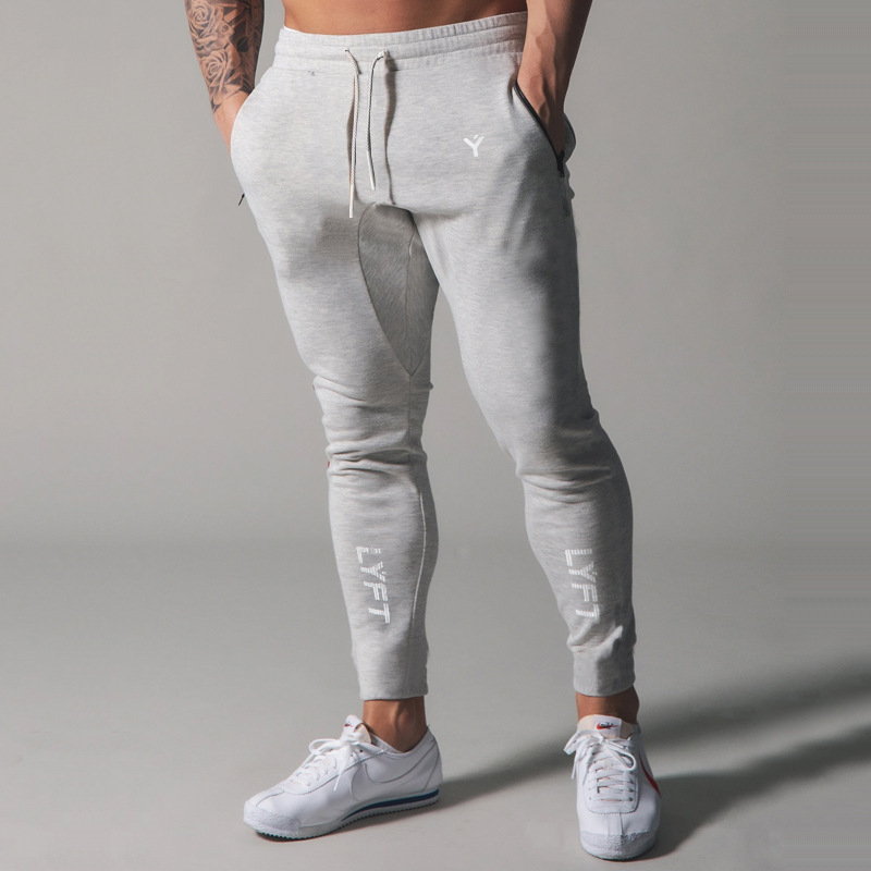 

New Jogging Pants Men Sport Sweatpants Running Pants GYM Men Joggers Cotton Track Slim FitPants Bodybuilding Trouser, Gray