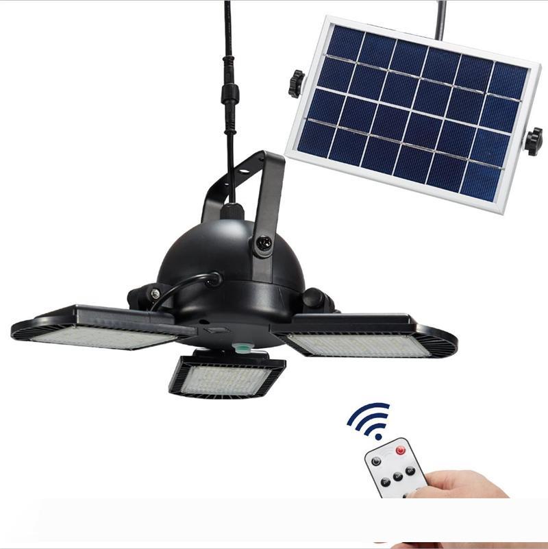 

Solar Garden Remote Control lamp Outdoor Street Lamp Waterproof Garden Garage Split Three-head Lighting Folding Lamp