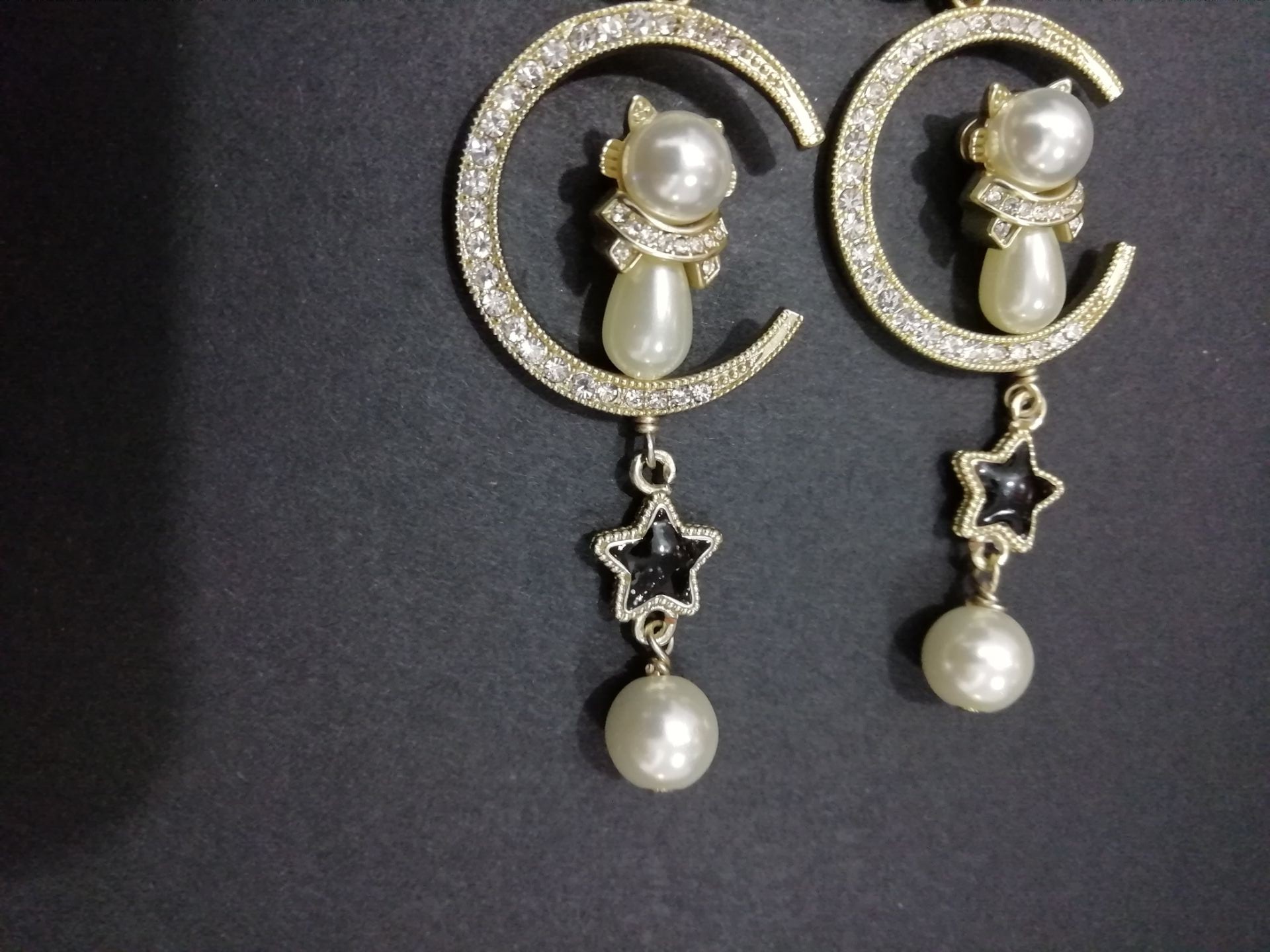 

Retro Cat Earrings ! Fashion drop earrings aretes orecchini for women party wedding engagement lovers gift jewelry with flannel bag, Silver