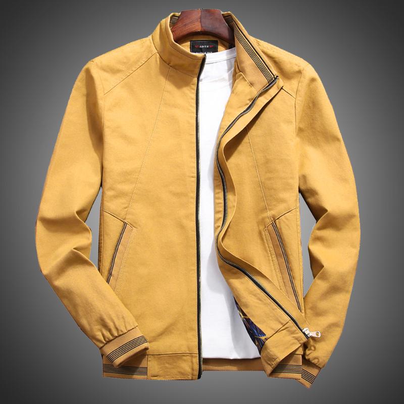 

Mens Jacket Autumn Casual Stand Collar Coat Men Khaki Jacket Zipper Slim Cotton Coat Windbreaker Jackets Fashion Outwear Coats, Kcd712 armygreen