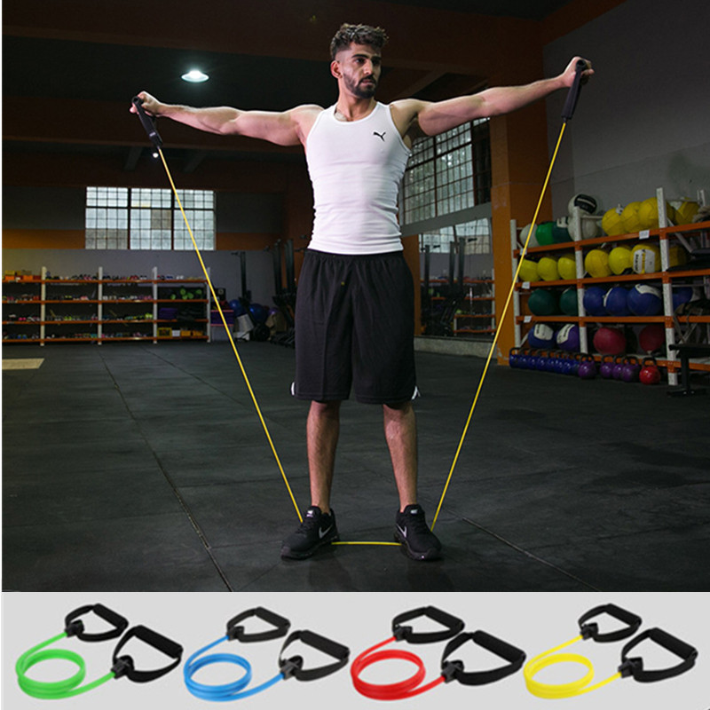 

Resistance Bands With Handles 5 Levels Yoga Pull Rope Elastic Fitness Exercise Tube Band GMY Workouts Strength Training