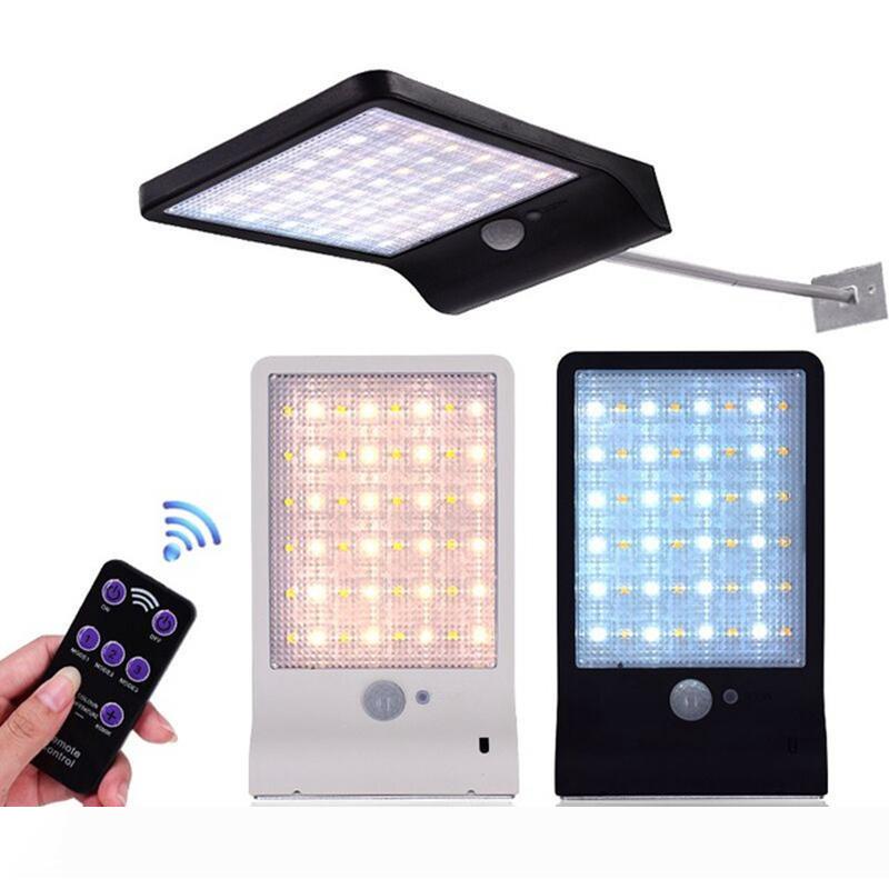 

Edison2011 48 LEDs Solar Powered Remote Control Outdoor Lighting with PIR Motion Sensor IP65 Waterproof Garden Street Solar Lamp