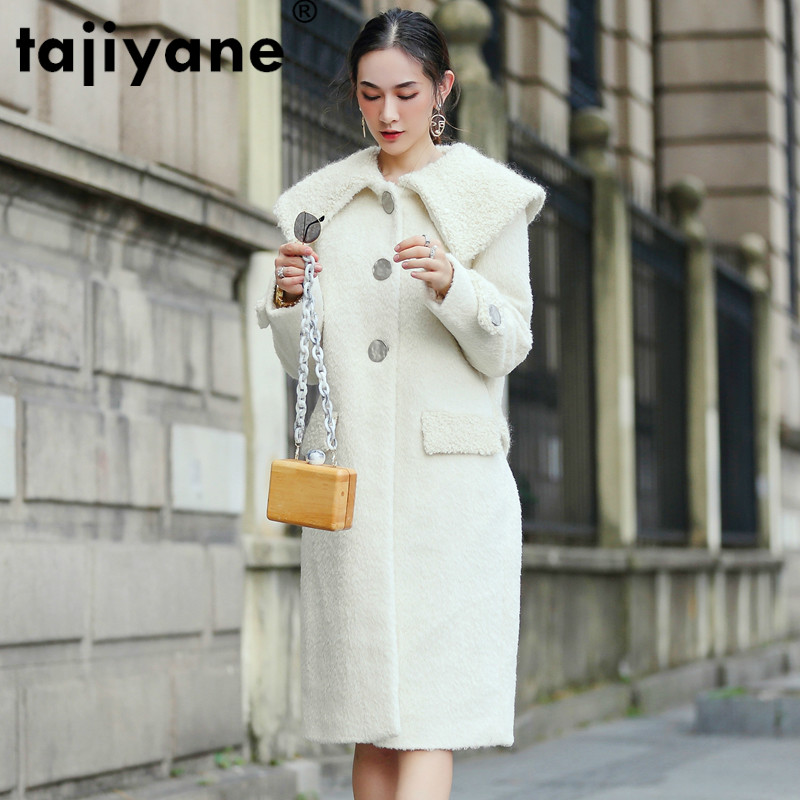 

Real Fur Coat Alpaca Wool Jacket Autumn Winter Coat Women Clothes 2020 Korean Vintage Long Tops Thick Outwear Abrigo Mujer T3136, Gray