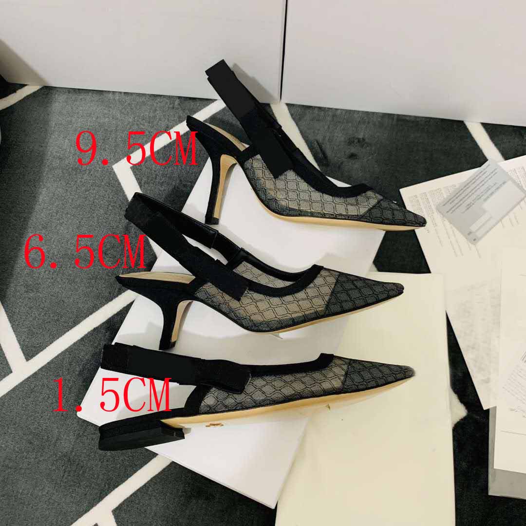 

Lace ladies flat espadrilles designer high heel sandals pointed toe embroidery mid-heel cat heel sandals large size 41 42, Black