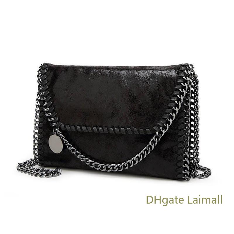 

Quality Women Message Bag PU Fashion Portable 2 Chains Bag Woven Shoulder Bolsa Feminina Carteras Mujer Handbag, Blue