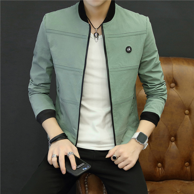 

2020 Spring and Autumn Casual Solid Color Slim Fashion Baseball Jacket Men's Jacket Brand Clothing Men's Street Coat -4XL, Black
