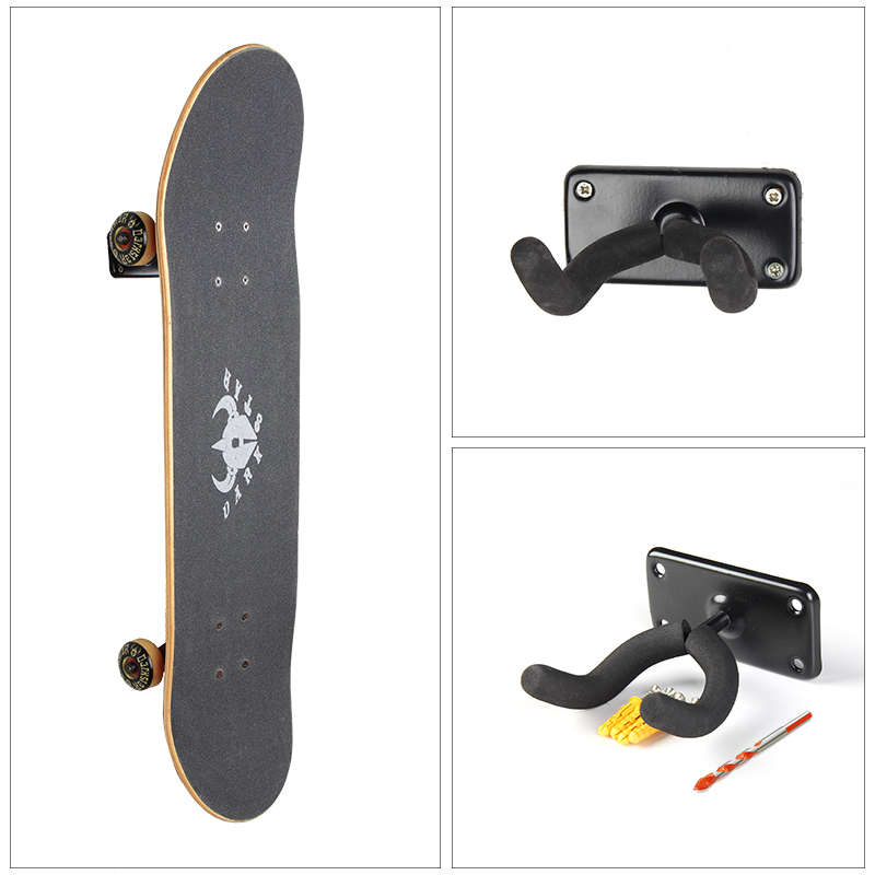 

free shipping skate board hook hanger for skateboard, Black
