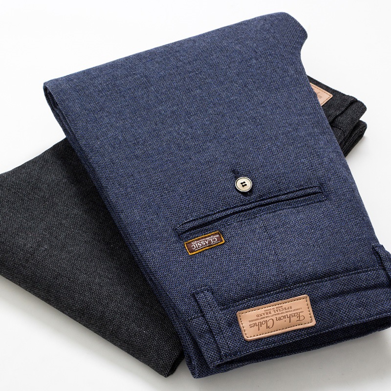 

2020 New Mens Casual Pants Trousers Slim Straight Trousers Elasticity Fabric Basic Pants Male Fashion Big Size, 911 black