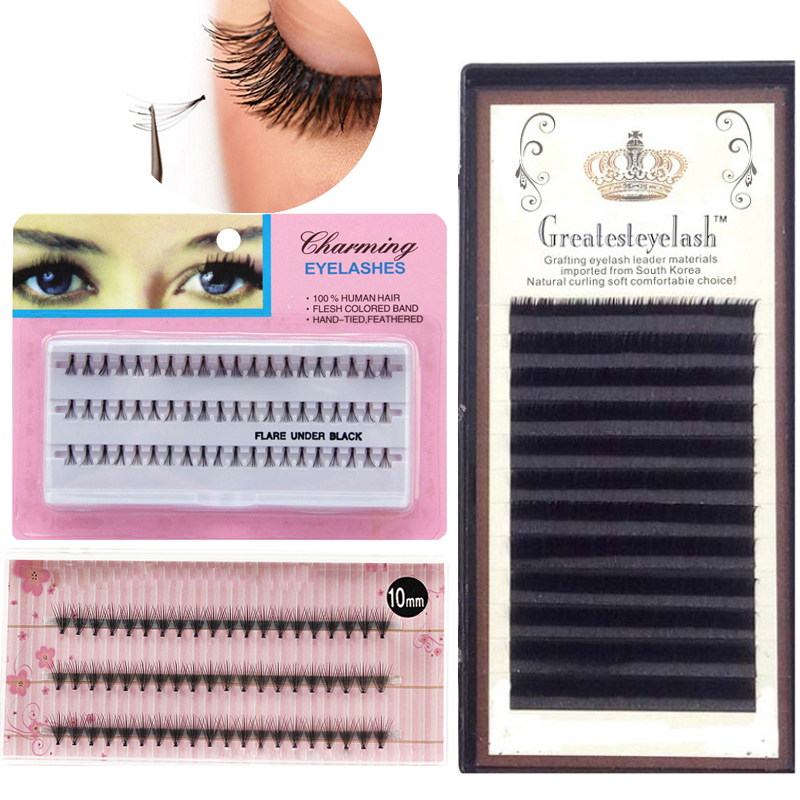

Individual Lashes Black False Eyelashes Bunches Natural Long Eyelash Extension Tools Makeup Eyelashes Cross Eye Lash Maquiagem