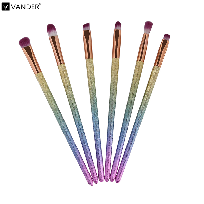 

6Pcs Pro Makeup Brushes Set Eye Shadow Blending Eyeliner Eyelash Eyebrow Brushes for Makeup Professional Face brush Kakuki