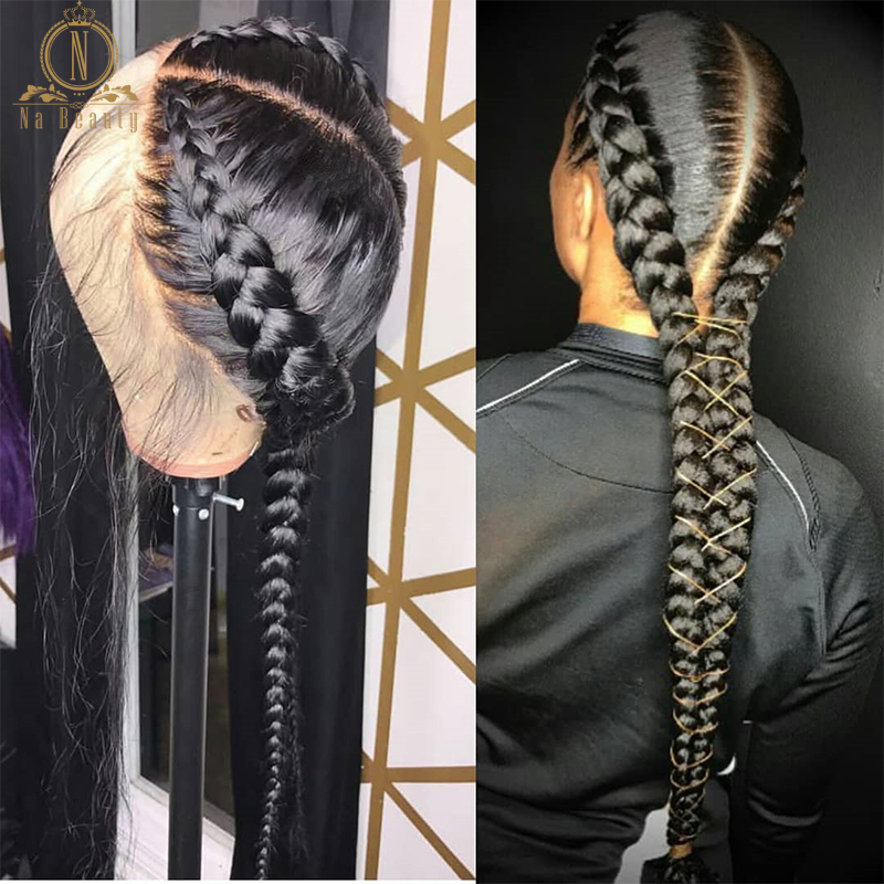 Transparent Lace Wig Full Lace Wigs Body Wave Preplucked For Black Women Peruvian Human Hair Wig Bleached Knots Nabeauty Remy-image-558794991