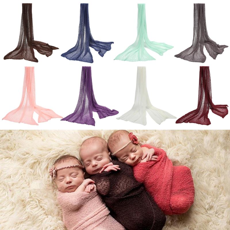 

Newborn Photograph Props Cotton Wrap Stretchable Baby Wrap Blanket Newborn Photo Shoot for Infant Photography, White