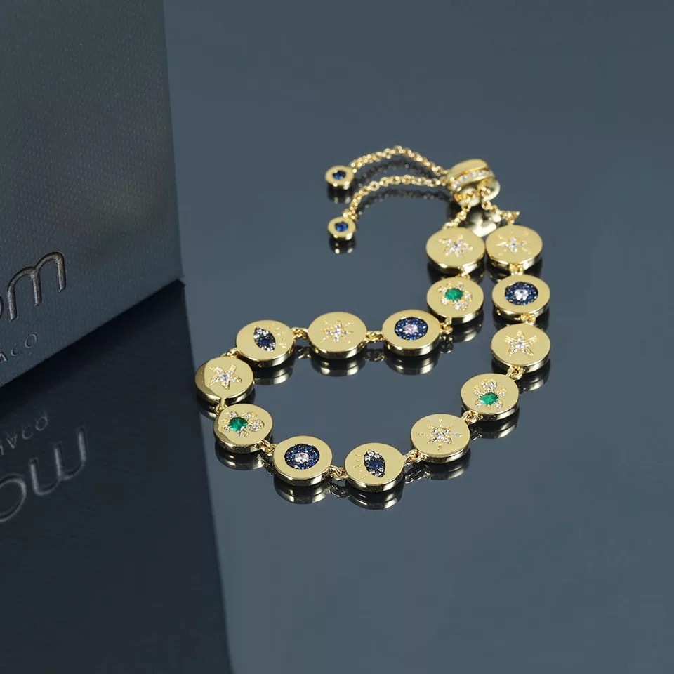 

2019 French evil eyes bracelets gold high quality luxury chain bracelets for women lady gift CX200724