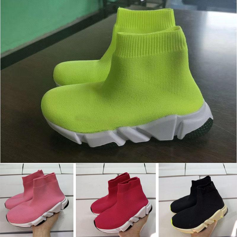 

2020 Designer fashion Speed trainer Triple-Black city sock knit breathe sport sneaker girls boy youth kid children running shoes, 8#