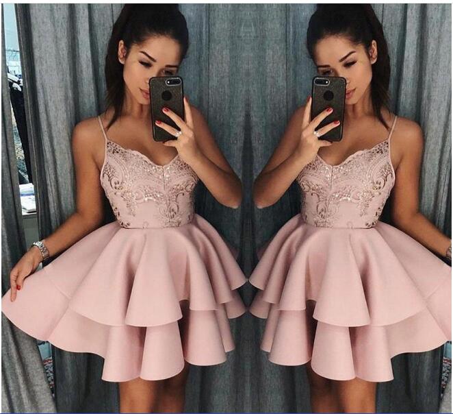rose colored cocktail dress