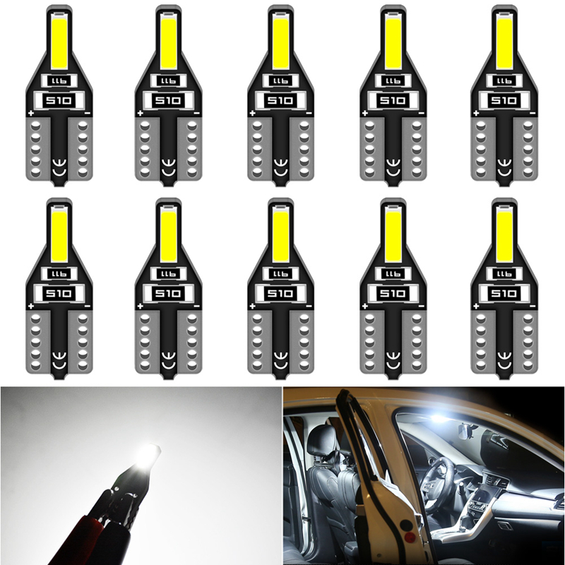 

10pcs T10 W5W 168 194 Led Car Interior Bulb Reading Light For 2 3 5 6 626 CX-5 CX-9 MPV MX-5 Miata RX-8 Tribute Millenia, As pic