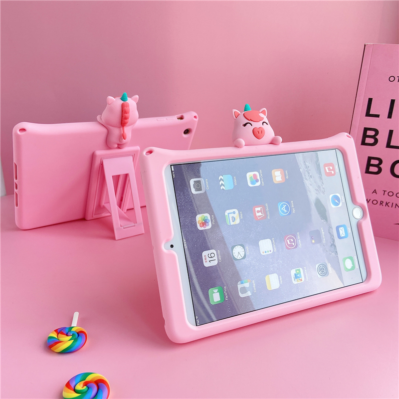 

3D Cartoon Cute Case For iPad 10.2 iPad 9.7 Case 2019 Tablet Cover For iPad mini 1 2 3 4 5Case Fundas Film Unicorn