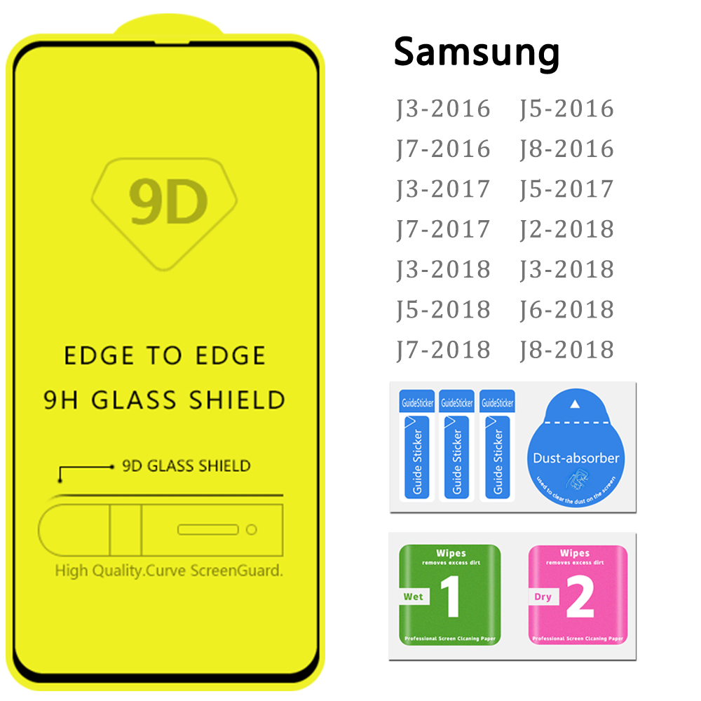 

For Samsung Galaxy J2 J3 J4 J5 J6 J7 J8 2016/ 2017/ 2018 Series tempered glass screen protector edge fully covered