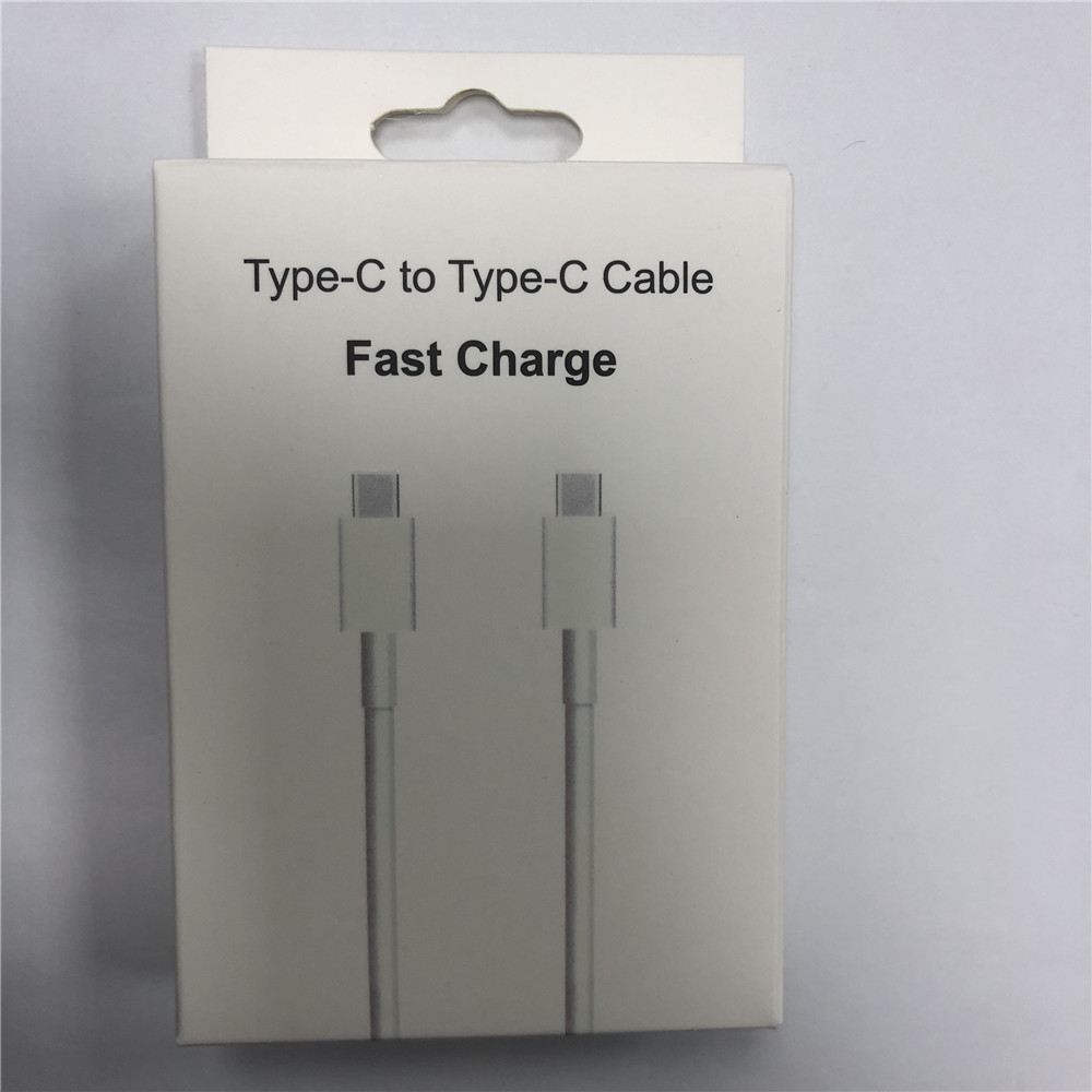 

High Quality Type-C to Type C PD 100W 5A PD Fast charging USB C cable for all kinds of smart phone fast charging cable, White