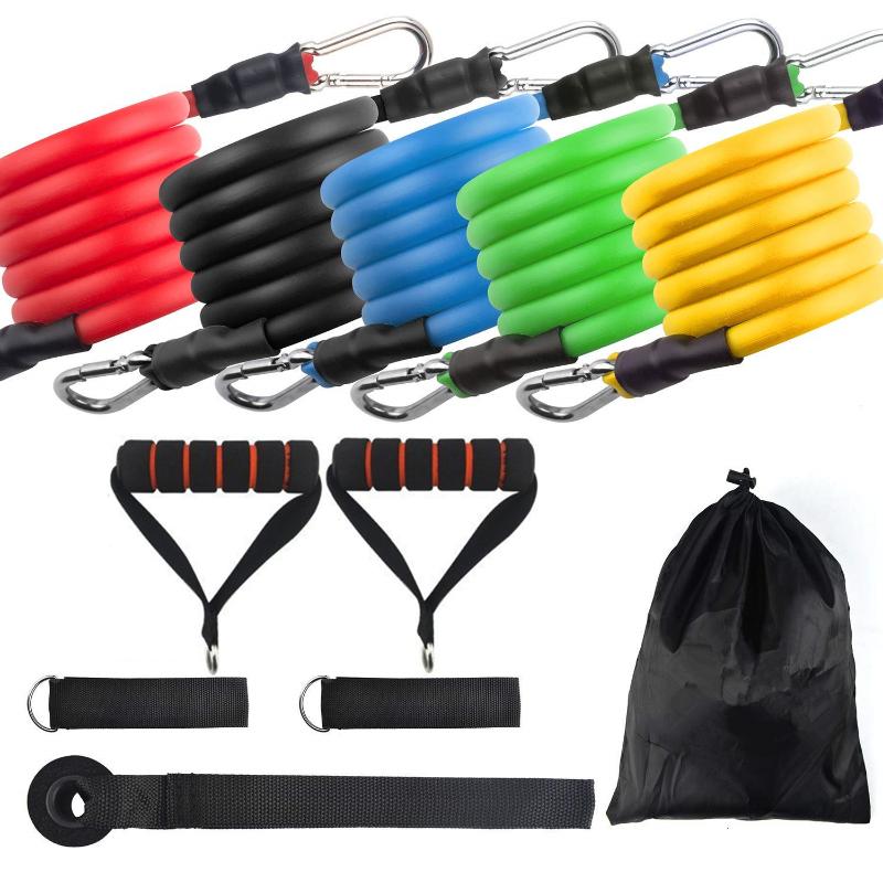 

Latex Resistance Bands Gym Door Anchor Ankle Straps With Bag Kit Set Yoga Exercise Fitness Band Rubber Loop Tube Bands