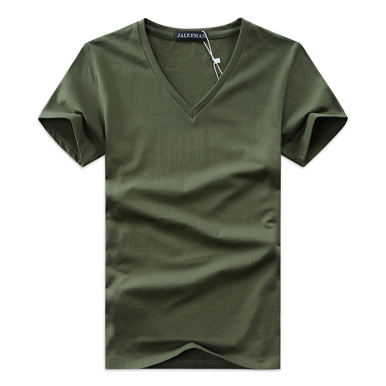 

2020 summer Hot selling Men V neck t shirt cotton short sleeve tops high quality Casual Men Slim Fit Classic Brand t shirts, White