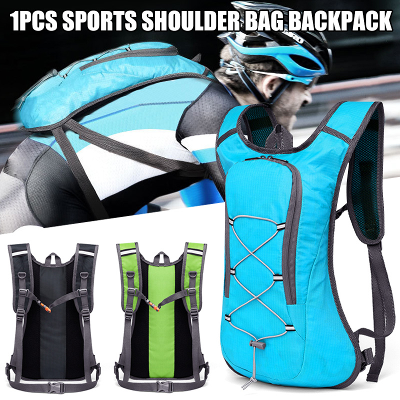 

Cycling Backpack Breathable Ultralight Pouch Hiking Bicycle Bike Bags Nylon Adjustable Waist Buckle H7JP, Black color